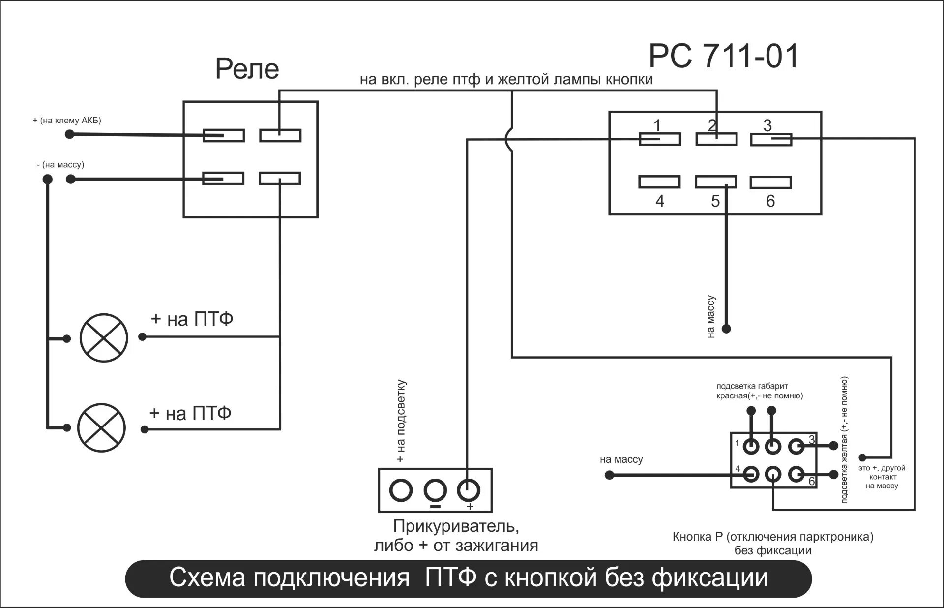 Реле 711 схема подключения Линзовые противотуманки - Volkswagen Golf Mk5, 1,4 л, 2008 года тюнинг DRIVE2