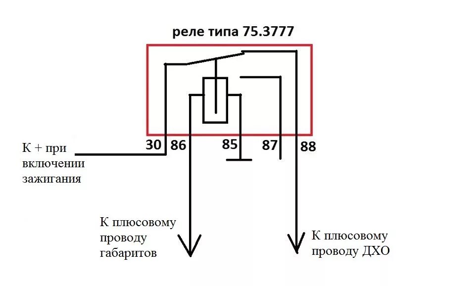 Реле 753777 10 схема подключения ДХО из Поднебесной (Часть 2 - Установка) - KIA Soul (1G), 1,6 л, 2010 года стайл