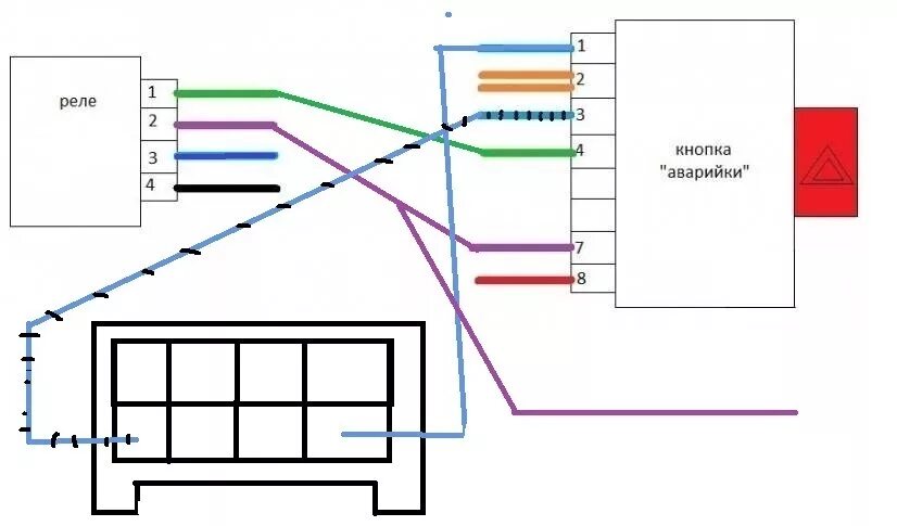 Реле аварийки ваз схема подключения Замутил аварийку на свою Двоечку - Lada 2102, 1,3 л, 1984 года тюнинг DRIVE2
