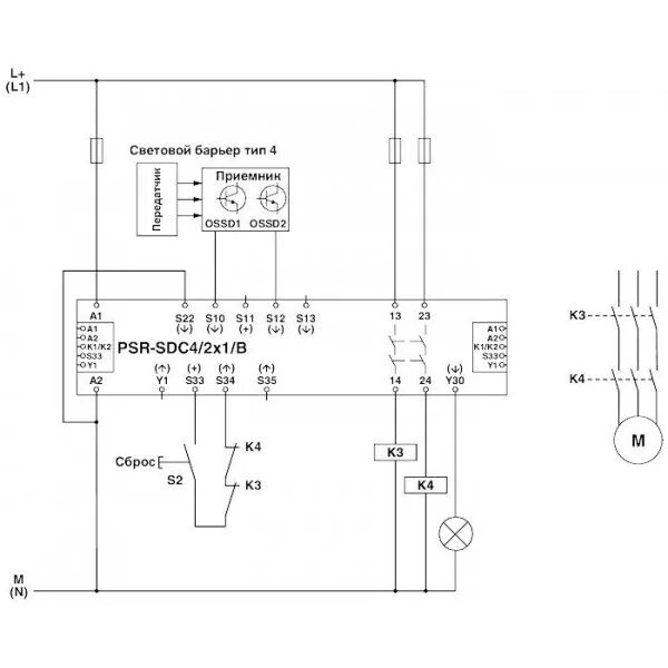 Реле безопасности схема подключения Купить Реле безопасности - PSR-SCP- 24DC/SDC4/2X1/B - 2981486 по цене 16 774 руб