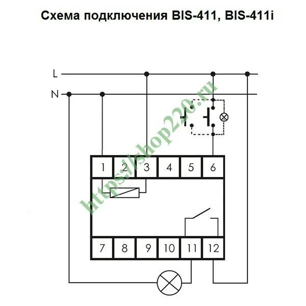 Реле bis 411 схема подключения Импульсное реле BIS-411 16 А 1НО/НЗ EA01.005.001 купить по недорогой цене в Моск