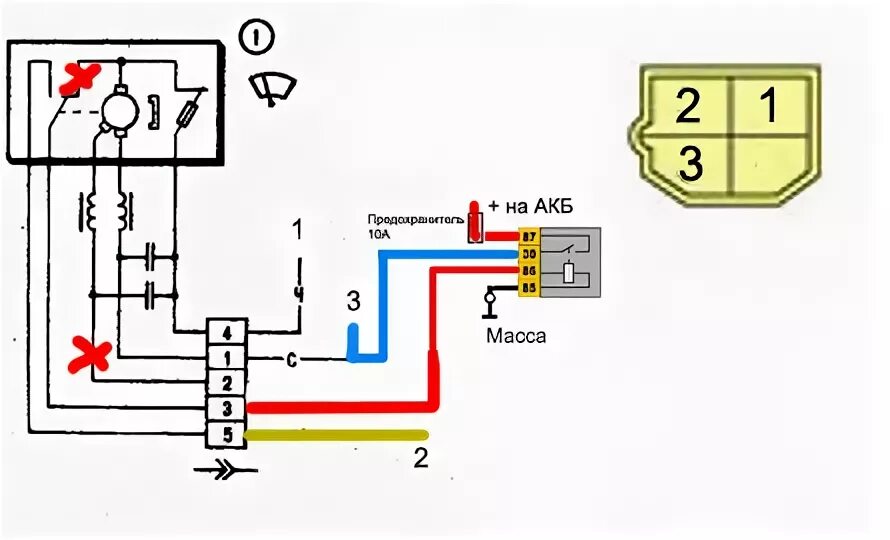 Реле дворников ваз подключение Мотор дворников ВАЗ-2110 в классику (рабочий вариант) - Сообщество "ВАЗ: Ремонт 