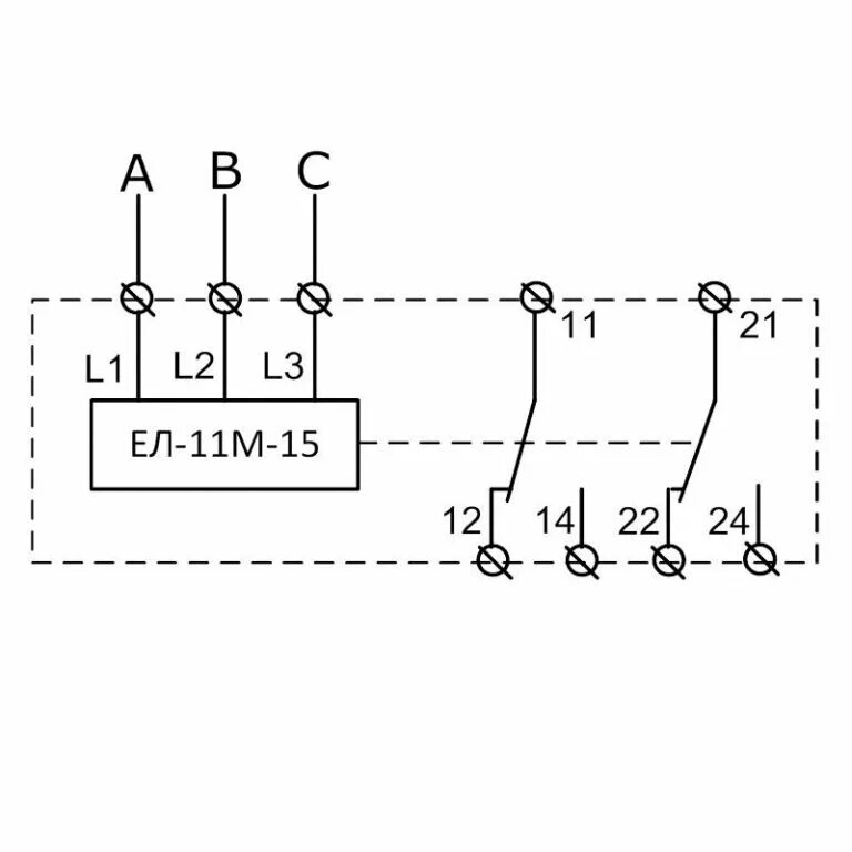 Реле ел 11м ухл2 схема подключения ЕЛ-11М-15 AC400В Скан Лайтс