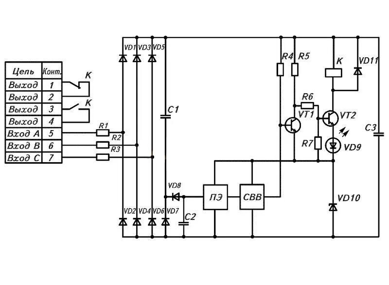 Реле ел 11м ухл2 схема подключения Схема реле контроля фаз своими руками схема
