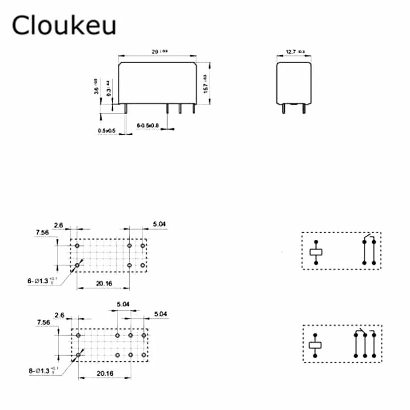 Реле hf105f 4 схема подключения 50Pcs Relay DIP5 HF- JQX-115F- 005 012 024 -1ZS1 5V 12V 24V 12A - buy at the pri