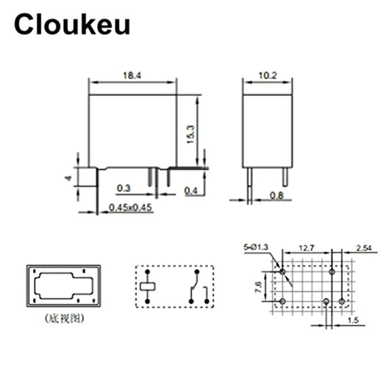 Реле hf3fa схема подключения 100Pcs Relay DIP5 JZC-32F HF32F-005-ZS3 HF32F-012-ZS3 HF32F-024-ZS3 3A - купить 