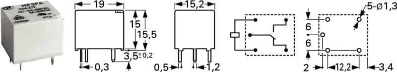 Реле hf3fa схема подключения Электромеханические реле Hongfa для управления освещением Новости Альтаир