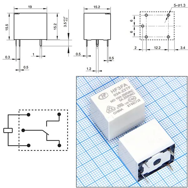 Реле hf3fa схема подключения Товары HONGFA - купить в компании TRD в Великом Новгороде