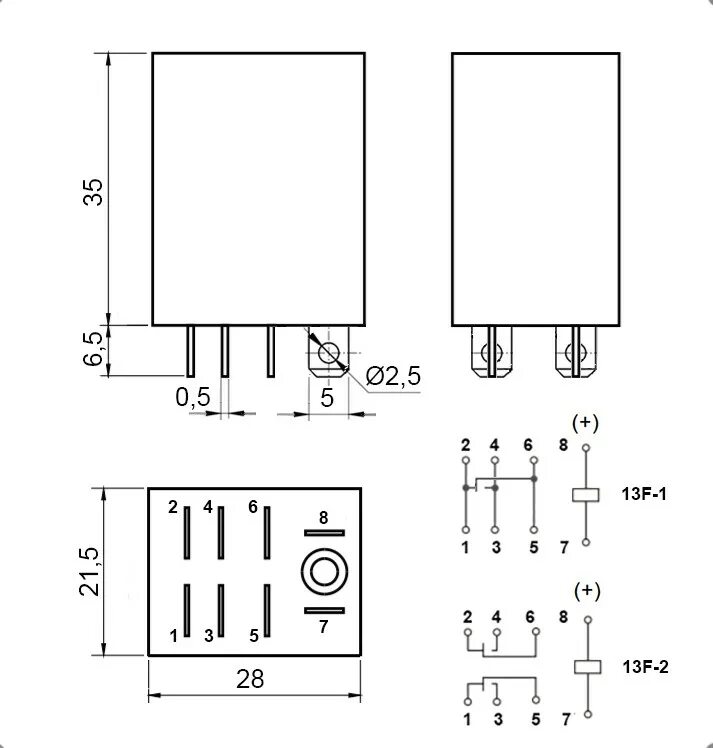 Реле jjx rg01 схема подключения Купить Реле 13F-2 (JQX-13F) 24VDC 10A, K114-1 в интернет-магазине Радиоремонт с 