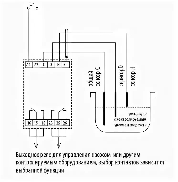 Реле контроля уровня рку 03 схема подключения Реле контроля уровня рку 02 схема подключения