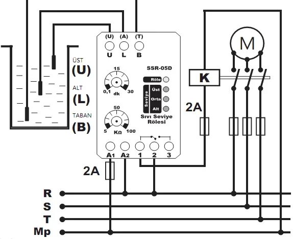 Реле контроля уровня жидкости схема подключения SSR-05D) реле контроля уровня воды + задержка включения насоса, Tense в интернет