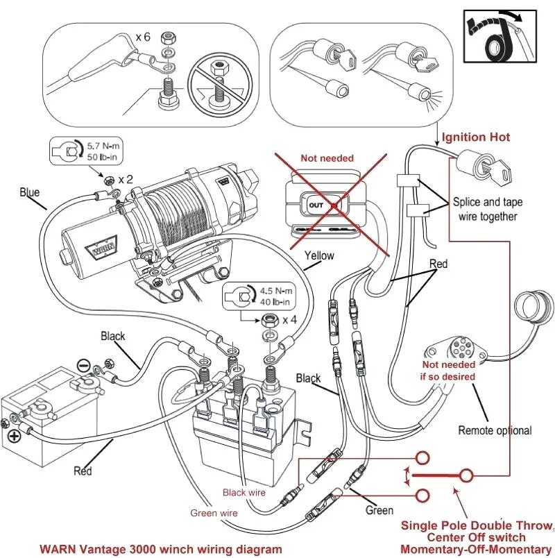 Реле лебедки на квадроцикл схема подключения Warn Winch Wiring Diagram 4 solenoid Warn 2500 atv Winch Wiring Wiring Diagram V