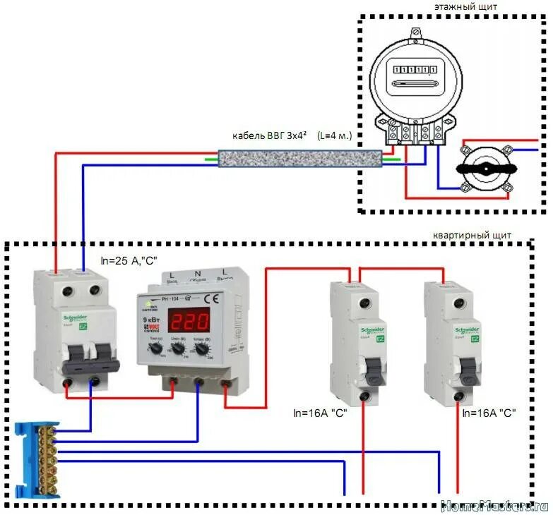Реле напряжения 220в для квартиры подключение Подключение реле напряжения в щитке - CormanStroy.ru
