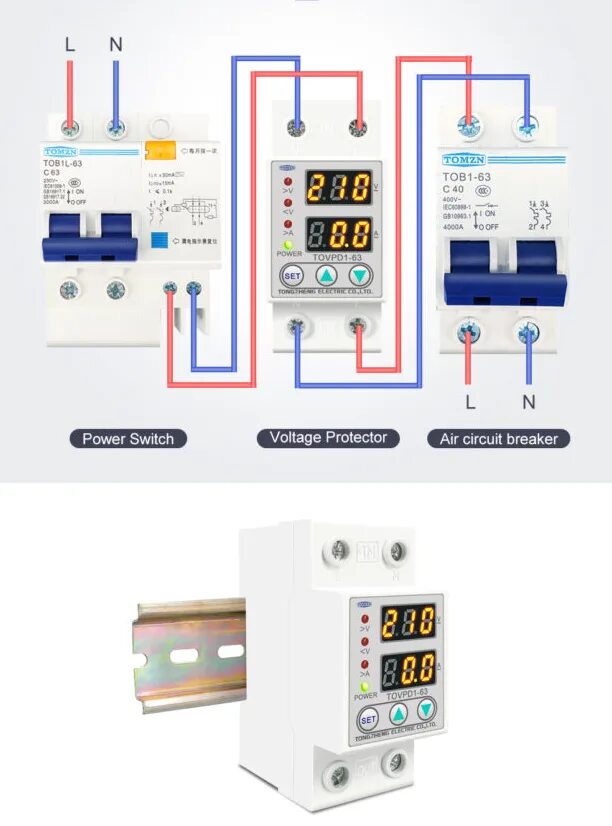 Реле напряжения 220в схема установки Как подключить реле напряжения 220в для дома фото - DelaDom.ru