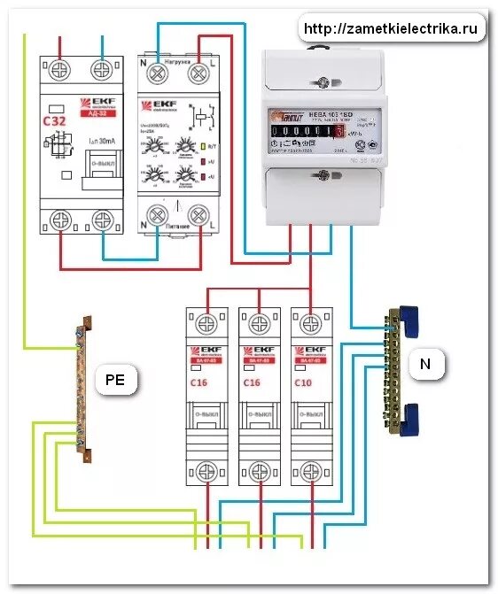 Реле напряжения подключение с счетчиком Реле контроля однофазного напряжения RV-32А Заметки электрика
