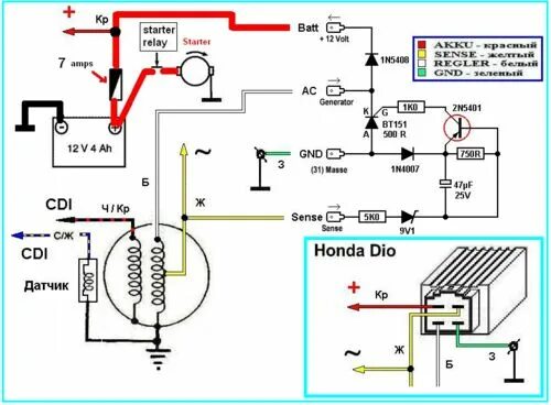Реле напряжения скутер схема подключения Генератор+аккумулятор = решение вопроса? Страница 3 REAA в 2020 г Регулятор напр
