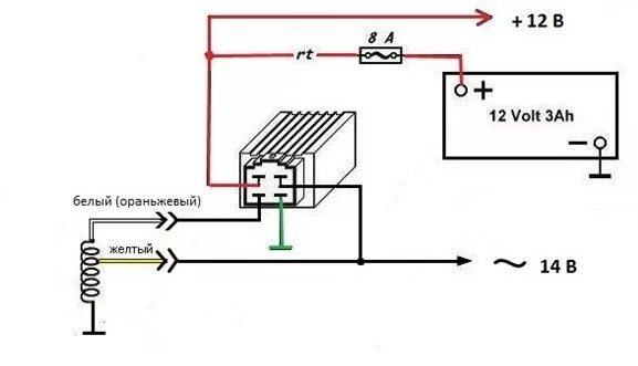 Реле напряжения скутер схема подключения Регулятор напряжения для китайского скутера, поможете?