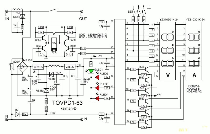 Реле напряжения своими руками схема Однофазные реле контроля напряжения TOMZN TOVPD1-63 - часть 9
