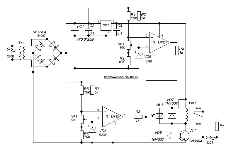Реле напряжения своими руками схема Защита от повышенного напряжения HeatProf.ru
