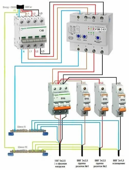 Реле напряжения в трехфазной сети схема подключения Leaderboard - QRZ.kz форумы