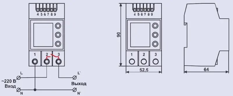 Реле напряжения верлок схема подключения Реле контроля напряжения Digitop MP-63A AliExpress