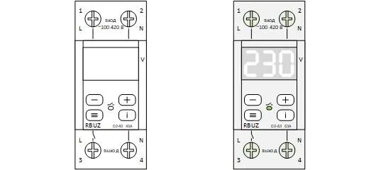 Реле напряжения welrok d2 63 схема подключения Rbuz d2 63 схема подключения