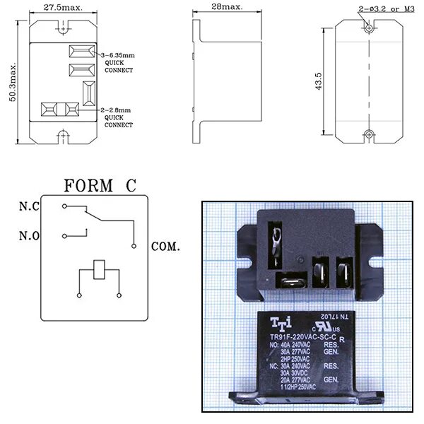 Реле nt90tpnce220cb схема подключения Товары TTI - купить в компании TRD в Великом Новгороде