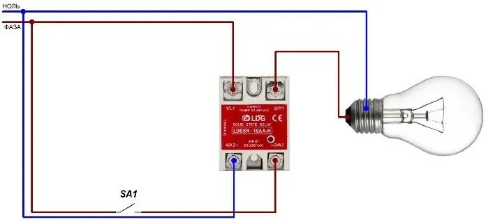 Реле подключение схема подключения psi 02 230 Твердотельное реле: принцип работы, достоинства, виды, схемы включения