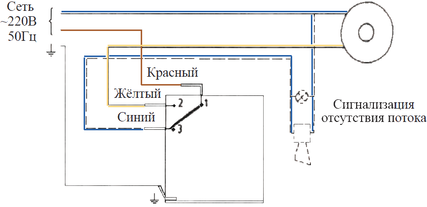 Реле потока подключение ДР-П vserele.ru