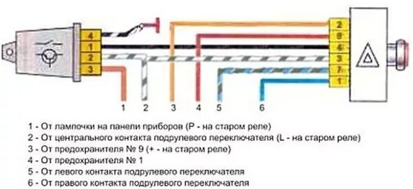 Реле поворота 2106 схема подключения Ответы Mail.ru: От какого ВАЗа подойдет реле аварийки на москвич 412