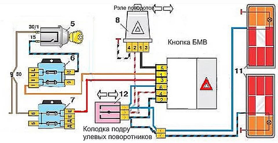 Реле поворотов 2107 схема подключения Реле поворотов под светодиодные лампы (заказ) - Lada 21031, 1,4 л, 1975 года эле