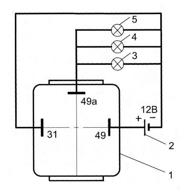 Реле поворотов 643.3777 12в схема подключения Реле поворотов своими руками схема 12в - Схемы