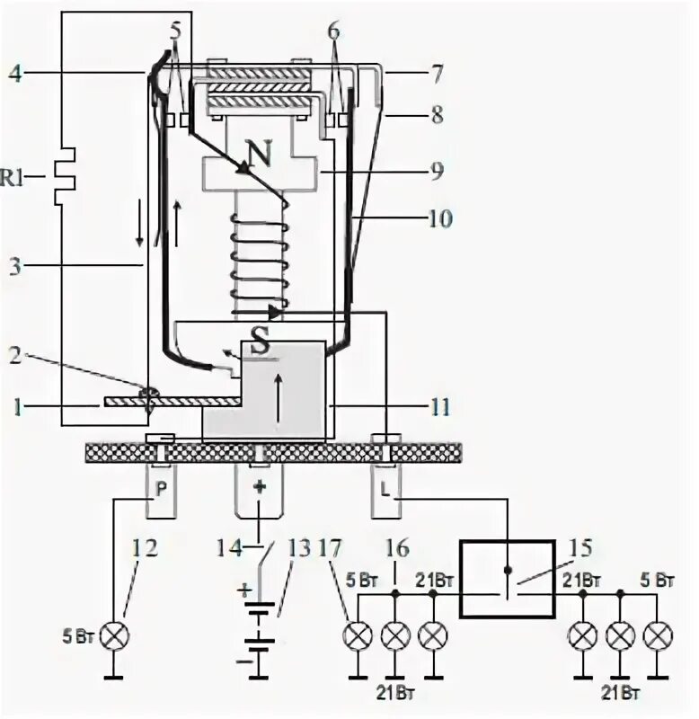 Реле поворотов рс 57 схема подключения Реле указателей поворота РС-491 - Техноторг