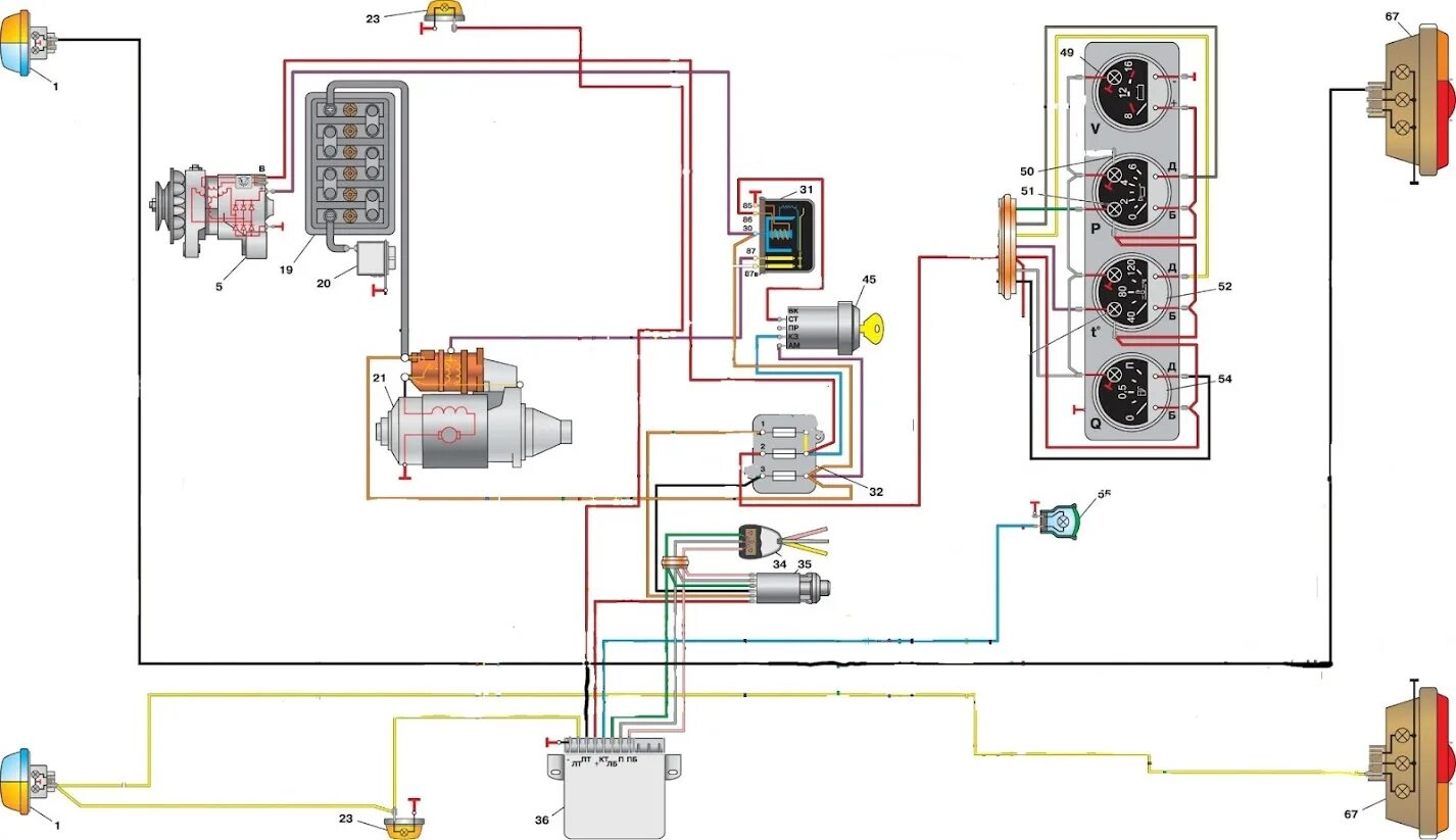 Реле поворотов уаз 31514 схема подключения Как подключить генератор на уаз буханка 59 фото - KubZap.ru