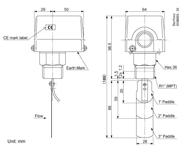 Реле протока подключение Danfoss FQS U30G Реле протока 061H4000 купить за 10030.73 с доставкой по России 