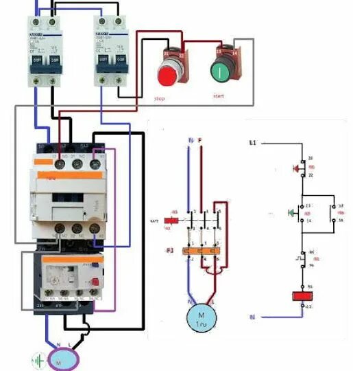 Реле пускатель схема подключения ΕΚΚΙΝΗΣΗ ΜΟΝΟΦΑΣΙΚΟΥ ΚΙΝΗΤΗΡΑ - How to Connect a Single Phase Motor Esquemas ele