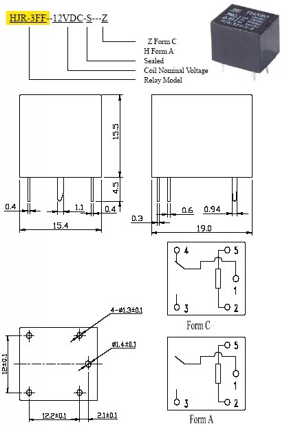 Реле qp3 12a схема подключения HJR-3FF-24VDC-SZ Реле TIANBO - купить в СПб