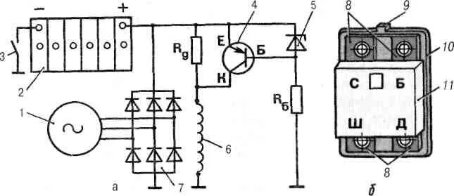 Реле регулятор для генератора я112б схема подключения Схема генератора т 40: найдено 88 картинок