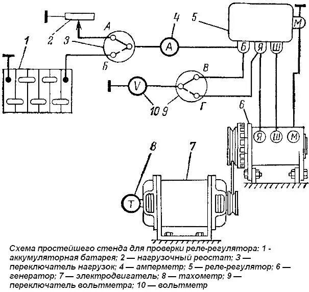 Реле регулятор газ 53 схема подключения Реле регулятор напряжения автомобиля ГАЗ-66, ГАЗ-53