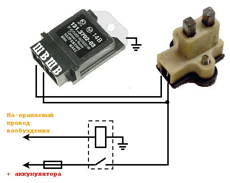 Реле регулятор генератора ваз схема подключения Внешняя таблетка генератора - DRIVE2