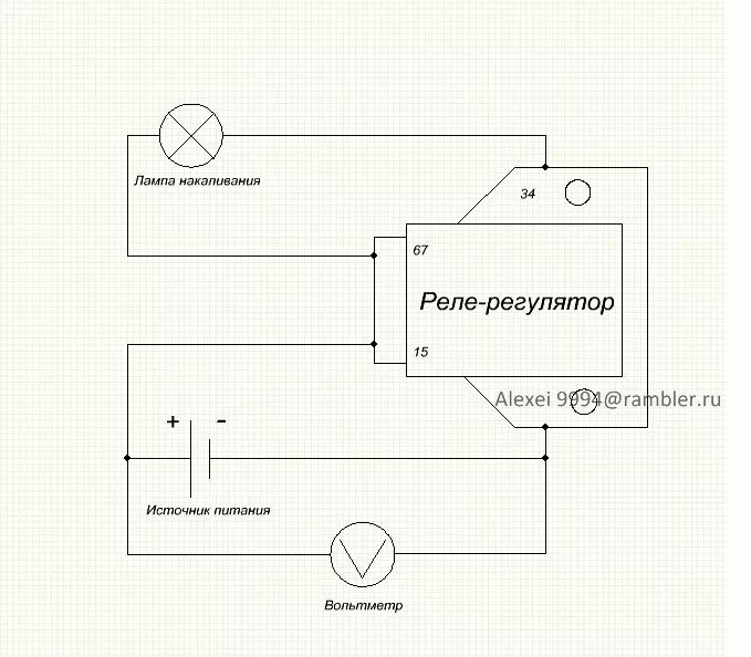 Реле регулятор ваз 2101 схема подключения Методика проверки РР 121.37.02 для ВАЗ 2101-2106 - Lada 21061, 1,5 л, 1997 года 