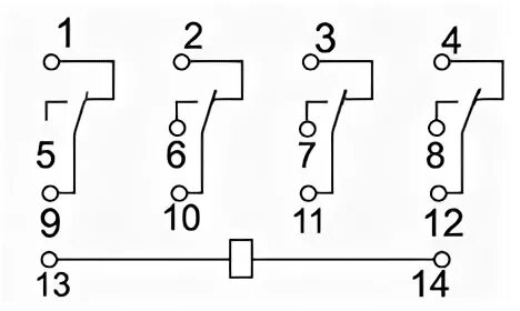 Реле рэк 78 4 схема подключения Промежуточное реле MY