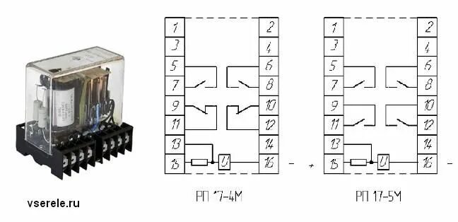 Реле рп 12 схема подключения РП-17-4М, РП-17-5М Реле промежуточные Маркет Элек.ру