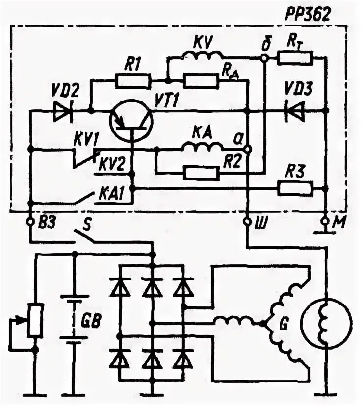 Реле рр 362 схема подключения 2. Контактно-вібраційні регулятори напруги.
