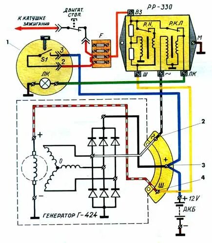 Реле рр330 схема подключения Ответы Mail.ru: Перезаряд на мотоцикле Урал 12вольт