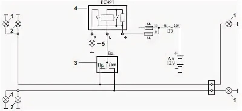 Реле рс 401 схема подключения Реле указателей поворота РС-491 - Техноторг