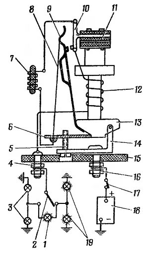 Реле рс57 схема подключения Прерыватель тока указателей поворота РС57-В автомобиля ЗИЛ-157К