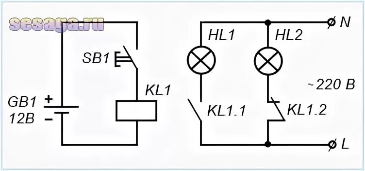 Реле с самоподхватом 12в схема подключения Реле нормально разомкнутое 12в - Все о Лада Гранта