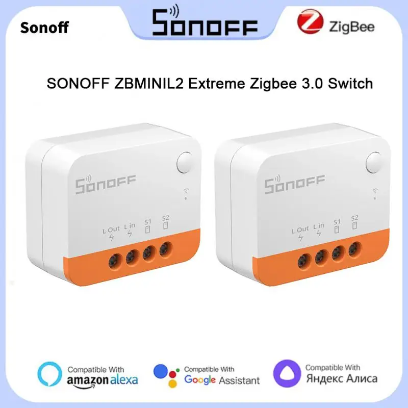 Реле sonoff zbminil2 extreme zigbee схема подключения Умный переключатель SONOFF ZBMINIL2 Extreme Zigbee 3,0 ZBMINI, двухстороннее упр