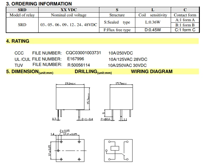 Реле srd 05vdc sl c схема подключения Реле Мощности 5v 10a Реле T73 5v Srd-05vdc-sl-c Dip Оригинальный Srd-24vdc-sl-c 